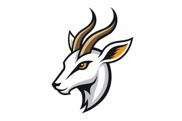 gazelle head logo vector illustration