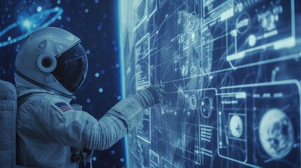 Creating a holographic screen allows you to view the website's blueprint while creating an astronaut building and authority website.