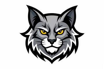 european wildcat head logo vector illustration