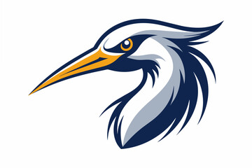 egret head logo vector illustration