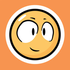 Fototapeta premium Emoticon smile logo stickers: Expressive, cheerful, and fun. Bringing joy with smiles that convey happiness and positivity in online communication