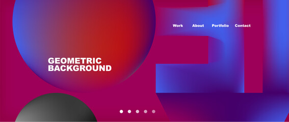 A colorful geometric background with red and blue circles and squares inspired by automotive design. Perfect for showcasing automotive lighting, wheels, gadgets, and other vehicle accessories