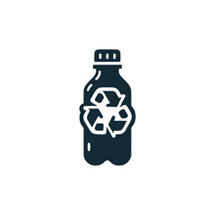 bottle recycle eco green logo vector illustration template design