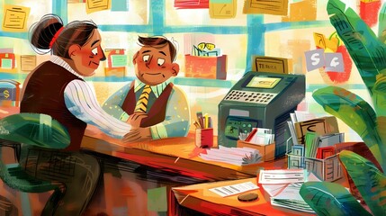 Bank Teller's Role: Visual Representation of Interacting with Customers