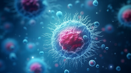 Cancer cell. Medical concept of cancer.