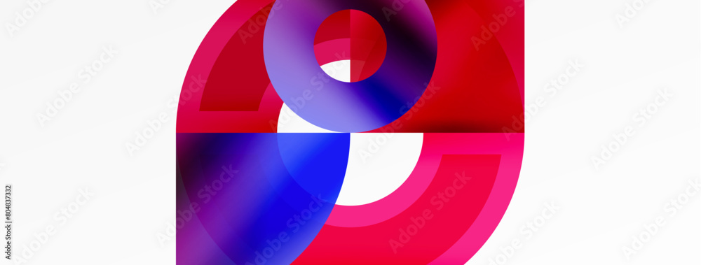 Aufkleber a closeup view of a red, purple, and blue number 9 on a white background, with a magenta font and el