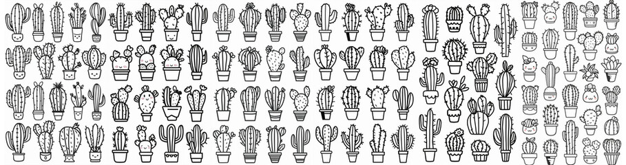 Cactus Silhouette Design, Clip Art and Vector Illustration