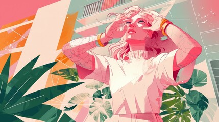 A tattoo that changes color and design based on the emotional state of the person