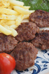 Traditional Turkish Cuisine Meatball Akhisar Kofte
