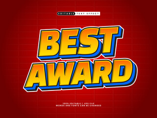best award editable text effect in simple and modern text style