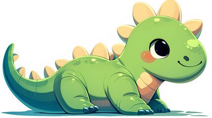 Obraz premium Cute scary dinosaur animal vector cartoon style