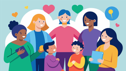 A diversity and inclusion workshop for parents and caregivers educating them on how to support and empower their neurodivergent loved ones.. Vector illustration