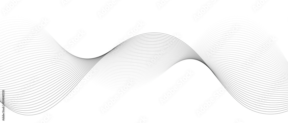 Aufkleber abstract simple white black gradient wave line design can be used background.