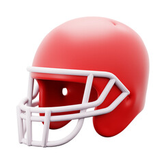 Fototapeta premium American football sport game helmet head protection 3d icon illustration render design