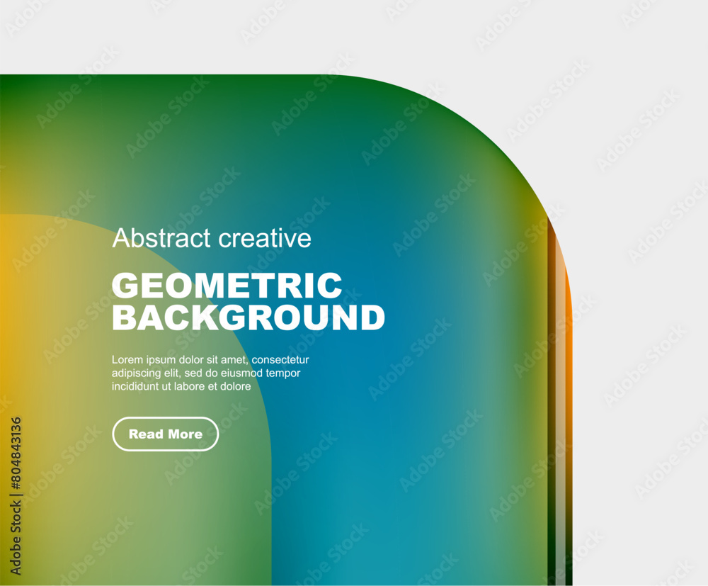 Poster a liquid gradient background in electric blue and green hues, perfect for a geometric design. ideal 