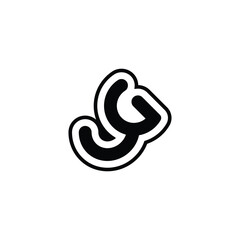 Obraz premium Alphabet Initials logo GY, YG, G and Y