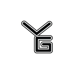 GY, YG, Abstract initial monogram letter alphabet logo design