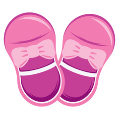 gender reveal pink booties