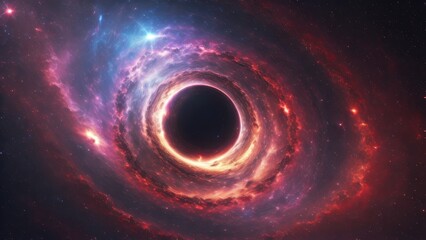Obraz premium spiral galaxy in space, black hole galaxy in space, wallpaper black hole, wallpaper galaxy