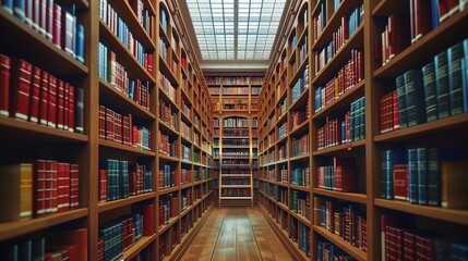 Glorious Chromatic Bookshelf Elegance