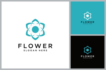 Flower nature luxury logo vector