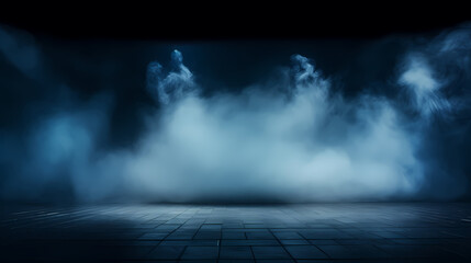 Naklejka premium empty blue stage