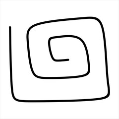 Modern scrible abstract line vector element