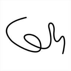 Modern scrible abstract line vector element