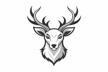 deer head logo vector illustration