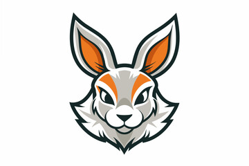 cottontail head logo vector illustration