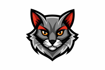 cat head logo vector illustration