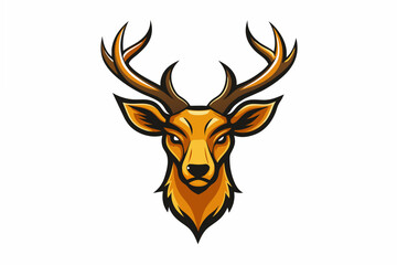 caribou head logo vector illustration