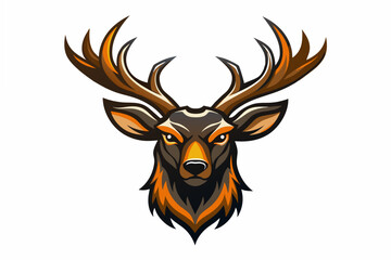 caribou head logo vector illustration