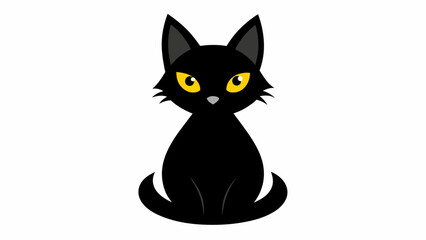 black cat vector illustration