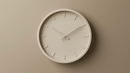 A simple and elegant wall clock. It is made of high-quality materials and is perfect for any home or office. - obrazy, fototapety, plakaty