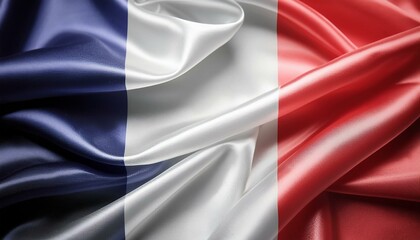 Fabric of Heritage: Waving French Flag Texture