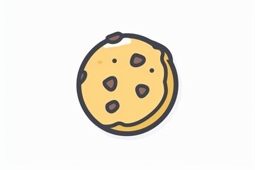 Adorable cartoon cookie featuring chocolate chips, adding a touch of sweetness and charm.