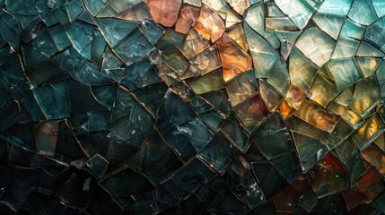 Amazing shattered glass art.