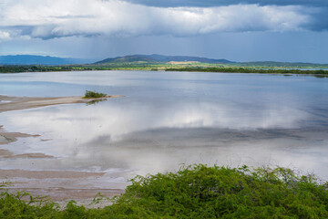 marshes and salt flats at cabo rojo wildlife refuge in southwestern puerto rico