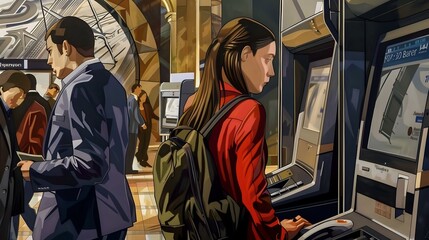 Bank Teller's Workspace: Visual Cues of Transactions and Account Management