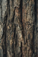 Nature's Texture Symphony: A close-up of a tree's rough bark, showcasing an intricate tapestry of...