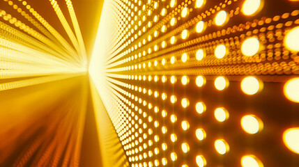 Vibrant Disco Lights at Night, Futuristic Blue and Gold Spotlight, Abstract Entertainment Background