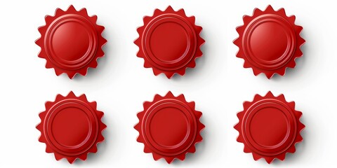 Eye-catching array of red stamps featuring diverse shapes and sizes. A stamp collector's dream come true.