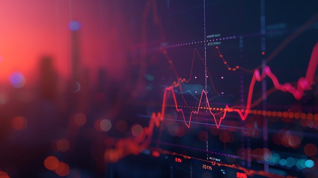 A beautiful data visualization of the stock market. The red line shows the Dow Jones Industrial average. The blue line shows the S&P 500. The green line shows the Nasdaq Composite.