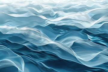 Fototapeta premium abstract blue background with smooth wavy lines