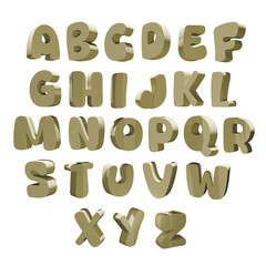 3d text font images isolated on transparent background