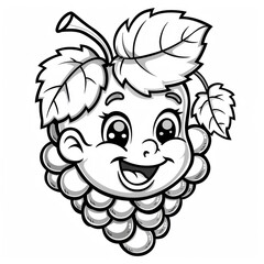 Grapes coloring page | Free Printable Coloring Pages