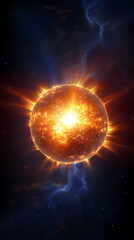 solar flare in space