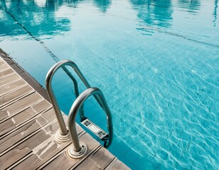 Water surface in swimming pool