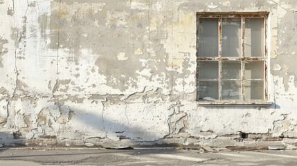 Shadows of Serenity: A Captivating Wall with a Window and Evocative Shadows